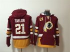 Nike Redskins #21 Sean Taylor Red All Stitched Hooded Sweatshirt