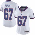 Women's Nike New York Giants #67 Justin Pugh Limited White Rush NFL Jersey