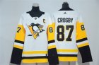 Penguins #87 Sidney Crosby White Women Adidas Jersey