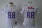Women nfl New York Giants #88 Nicks white(2010 new)