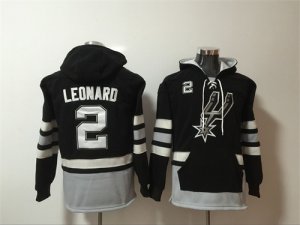 Spurs 2 Kawhi Leonard Black All Stitched Hooded Sweatshirt