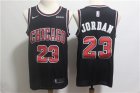 Bulls #23 Michael Jordan Black Nike Swingman Jersey