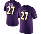 Nike Baltimore Ravens 27 Ed Reed Pride Name & Number T-Shirt Purple