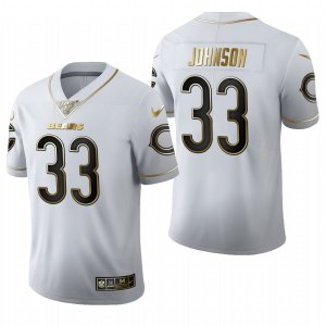 Mens Chicago Bears #33 Jaylon Johnson White 2020 NFL Draft Golden