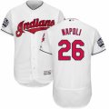 Mens Majestic Cleveland Indians #26 Mike Napoli White 2016 World Series Bound Flexbase Authentic Collection MLB Jersey