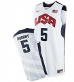2012 USA Basketball #5 Kevin Durant White Jersey