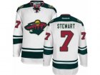 Mens Reebok Minnesota Wild #7 Chris Stewart Authentic White Away NHL Jersey