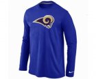 Nike St.Louis Rams Logo Long Sleeve T-Shirt BLUE