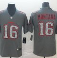 Nike 49ers #16 Joe Montana Gray Camo Vapor Untouchable Limited Jersey