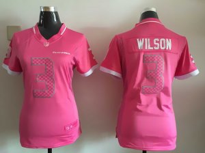 2015 women Nike Seattle Seahawks #3 Wilson pink jerseys