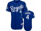 2012 MLB ALL STAR Kansas City Royals #4 Alex Gordon Deep Blue[Cool Base]