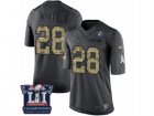 Mens Nike New England Patriots #28 James White Limited Black 2016 Salute to Service Super Bowl LI Champions NFL Jersey