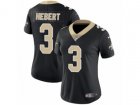 Women Nike New Orleans Saints #3 Bobby Hebert Vapor Untouchable Limited Black Team Color NFL Jersey