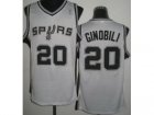 nba San Antonio Spurs #20 Manu Ginobili white Jerseys[Revolution 30]