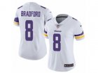 Women Nike Minnesota Vikings #8 Sam Bradford Vapor Untouchable Limited White NFL Jersey