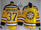 nhl jerseys boston bruins #37 bergeron yellow[2013 stanley cup]