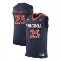 Virginia Cavaliers 25 Mamadi Diakite Navy College Basketball Jersey