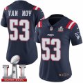 Womens Nike New England Patriots #53 Kyle Van Noy Limited Navy Blue Rush Super Bowl LI 51 NFL Jersey
