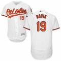 Men's Majestic Baltimore Orioles #19 Chris Davis White Flexbase Authentic Collection MLB Jersey
