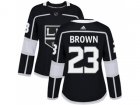 Women Adidas Los Angeles Kings #23 Dustin Brown Black Home Authentic Stitched NHL Jersey