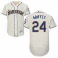 Mens Majestic Seattle Mariners #24 Ken Griffey Cream Flexbase Authentic Collection MLB Jersey