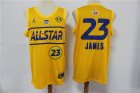 Lakers #23 Lebron James Yellow 2021 NBA All-Star Jordan Brand Swingman Jersey