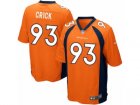 Mens Nike Denver Broncos #93 Jared Crick Game Orange Team Color NFL Jersey