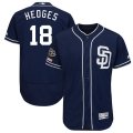 Padres #18 Austin Hedges Navy 50th Anniversary and 150th Patch FlexBase Jersey