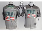 2015 Super Bowl XLIX Nike Seattle Seahawks #24 Lynch Grey Jerseys(USA Flag Fashion Shadow Elite)