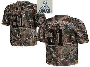 2013 Super Bowl XLVII NEW San Francisco 49ers #21 Frank Gore Camo With Hall of Fame 50th Patch (Elite)
