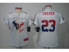 Nike Women NFL Houston Texans #23 Arian Foster White(2012 Fem Fan Elite Jerseys)