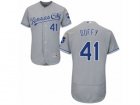 Mens Majestic Kansas City Royals #41 Danny Duffy Grey Flexbase Authentic Collection MLB Jersey
