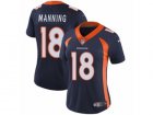 Women Nike Denver Broncos #18 Peyton Manning Vapor Untouchable Limited Navy Blue Alternate NFL Jersey