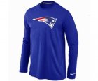 Nike New England Patriots Logo Long Sleeve T-Shirt BLUE