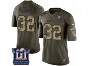Mens Nike New England Patriots #32 Devin McCourty Limited Green Salute to Service Super Bowl LI Champions NFL Jersey