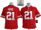 2013 Super Bowl XLVII NEW San Francisco 49ers 21# Frank Gore Red Game NEW jerseys