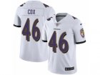 Mens Nike Baltimore Ravens #46 Morgan Cox Vapor Untouchable Limited White NFL Jersey