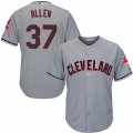 Mens Majestic Cleveland Indians #37 Cody Allen Replica Grey Road Cool Base MLB Jersey