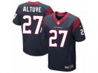 Mens Nike Houston Texans #27 Jose Altuve Elite Navy Blue Team Color NFL Jersey