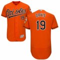 Men's Majestic Baltimore Orioles #19 Chris Davis Orange Flexbase Authentic Collection MLB Jersey
