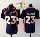 Women Nike Broncos #23 Ronnie Hillman Blue Alternate Super Bowl 50 Jersey