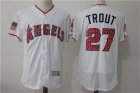 Angels #27 Mike Trout White 2017 Stars & Stripes Flexbase Player Jersey