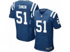 Mens Nike Indianapolis Colts #51 John Simon Elite Royal Blue Team Color NFL Jersey