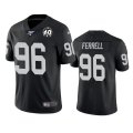 Nike Raiders #96 Clelin Ferrell Black 100th And 60th Anniversary Vapor Untouchable Limited Jersey