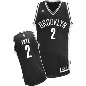 Mens Adidas Brooklyn Nets #2 Randy Foye Swingman Black Road NBA Jersey