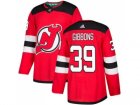 Men Adidas New Jersey Devils #39 Brian Gibbons Red Home Authentic Stitched NHL Jersey