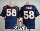 Nike Denver Broncos #58 Von Miller Navy Blue Alternate Super Bowl XLVIII NFL Jersey(2014 New Elite)