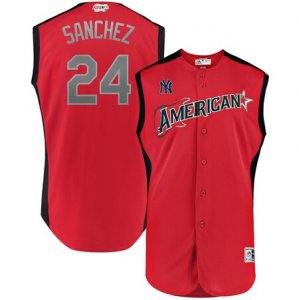 American League #24 Gary Sanchez Red 2019 MLB All-Star Game Player Jersey