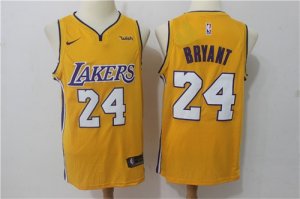 Lakers #24 Kobe Bryant Yellow Nike Swingman Jersey