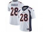 Mens Nike Denver Broncos #28 Jamaal Charles Vapor Untouchable Limited White NFL Jersey